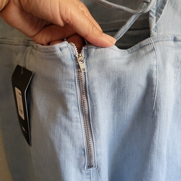 Fashion Nova Blue Ruffled Jumpsuit - Picture 5 of 10